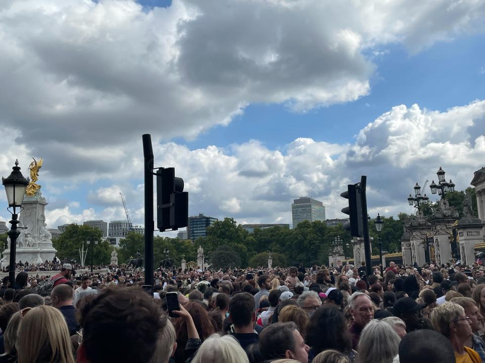Crowds at Buckingham Palace (Jonathan Kanengoni)