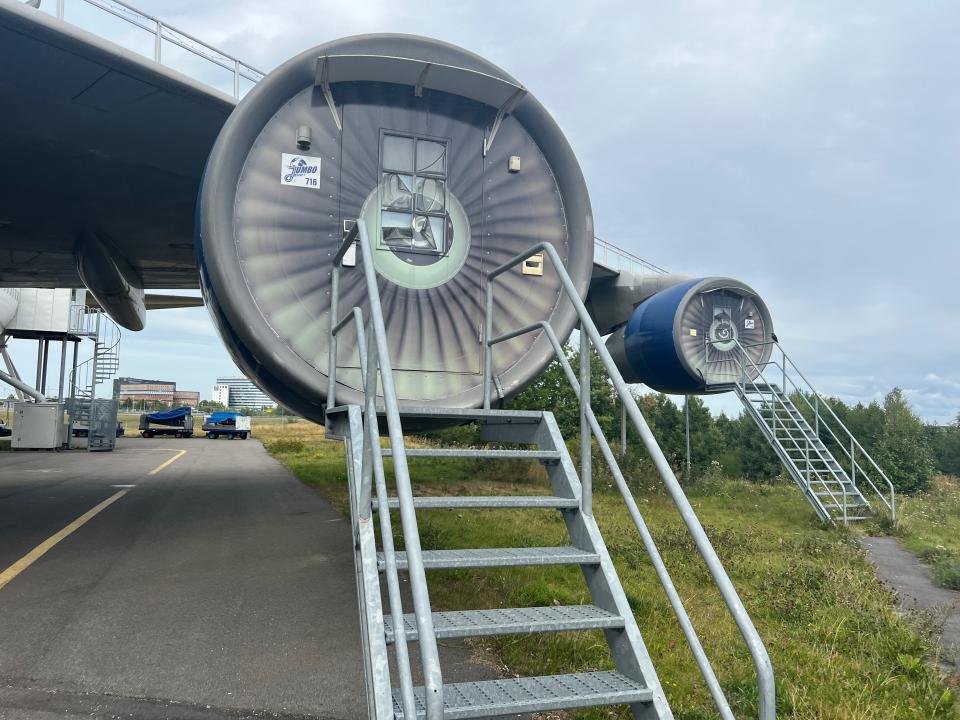 Staying at the Jumbo Stay 747 hotel in Sweden.