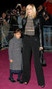 <p>Wide leg trousers, a chainmail top and leather topper for a night out with her daughter, Lourdes. <i>(Photo by Justin Goff\UK Press via Getty Images)</i></p>