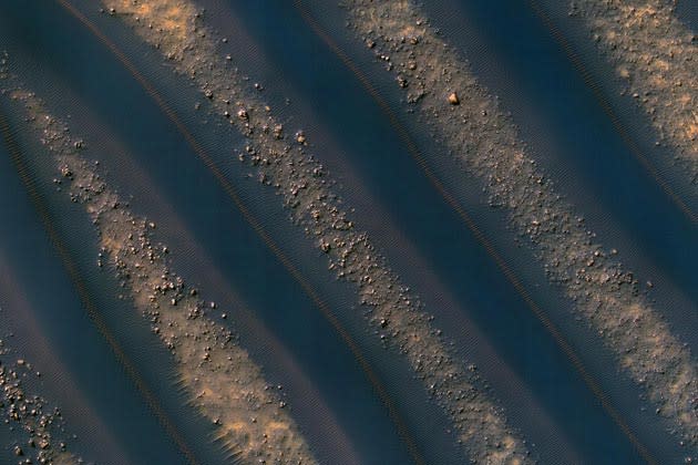 Dune Symmetry Inside Martian Crater