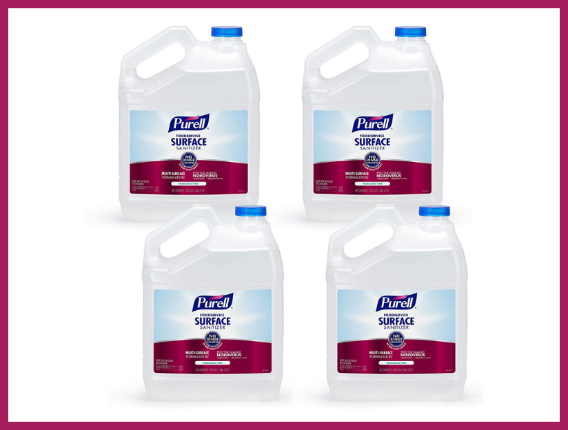 Purell Foodservice Surface Sanitizer, Pour Gallon EPA Certified Surface Sanitizer (four-pack). (Photo: Amazon)