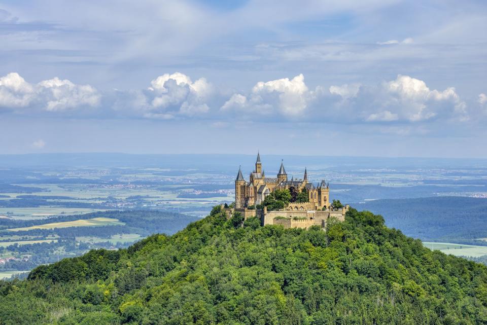 hohenzollern castle hohenzollern burg at a nice summer day