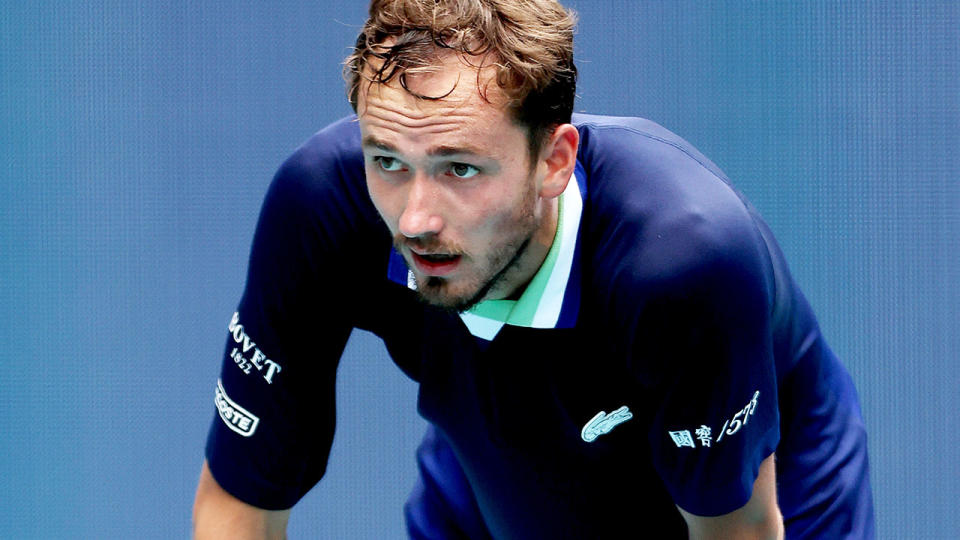 Daniil Medvedev, pictured here in action at the Miami Open.