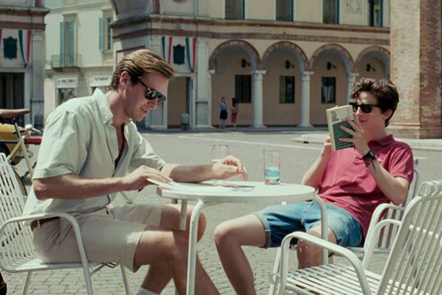 Sony Armie Hammer and Timothée Chalamet in 'Call Me By Your Name'