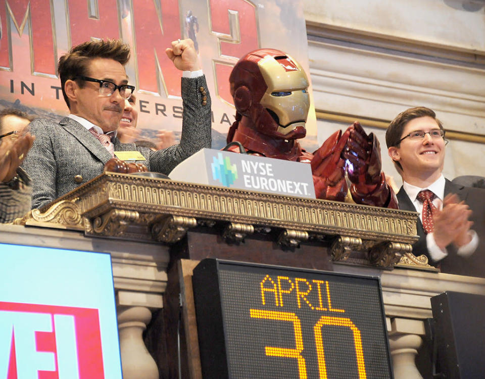 Robert Downey Jr. Rings The NYSE Opening Bell In Celebration Of