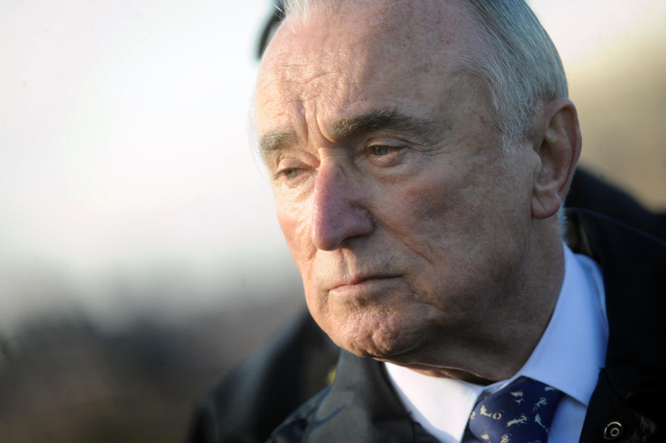 Bill Bratton pictured while Officers  of the NYPD's newly-rebuilt Strategic Response Group conducted drills on Randall's Island -on  December 16,  2015 in New York. Credit: Dennis Van Tine/MediaPunch/IPX