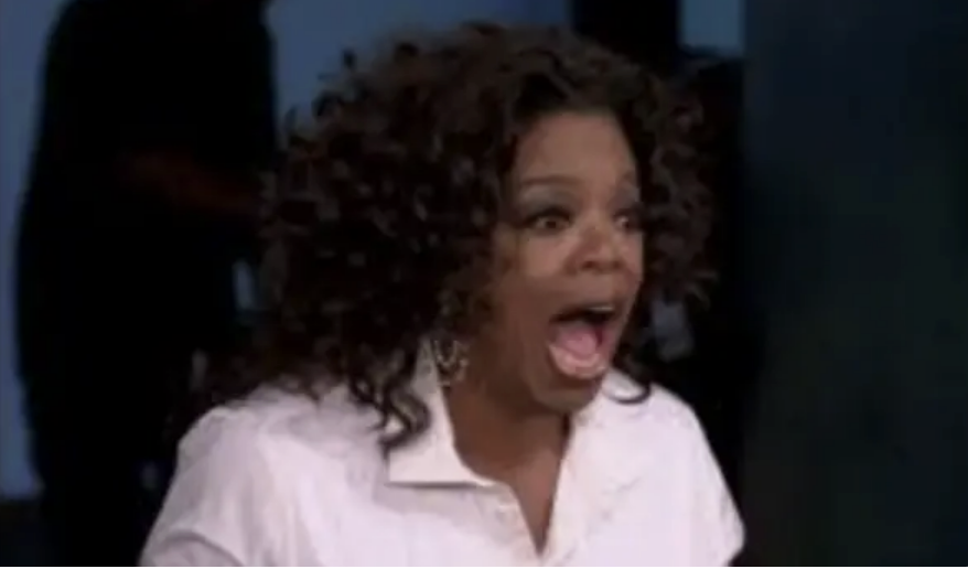 Oprah screaming