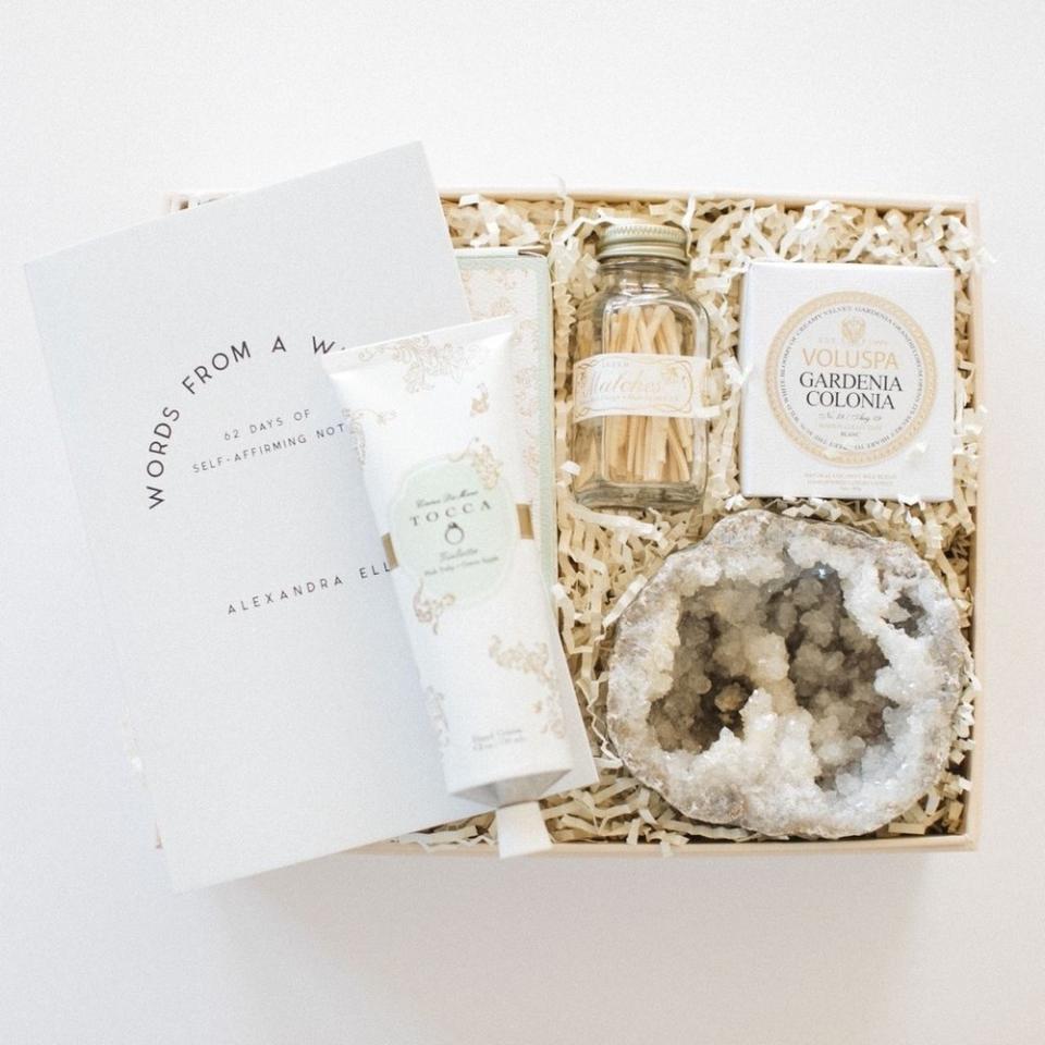 <p>Box Fox allows you to customize your own cute little gift boxes, which couldn't be more ideal if you're not exactly sure of just one item to get your mom. From candles to hand cream to crystals, they have an impression selection of things to choose from.</p><p><em>Box Fox Build Your Own, $75. <a rel="nofollow noopener" href="https://shopboxfox.com/collections/all/products/nightstand?mbid=synd_yahooentertainment" target="_blank" data-ylk="slk:shopbopfox.com;elm:context_link;itc:0;sec:content-canvas" class="link ">shopbopfox.com</a></em></p>