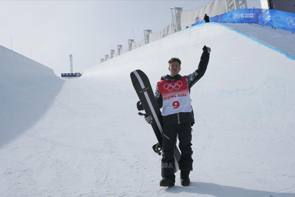 FILE - United States' Shaun White poses in the halfpipe course after the men's halfpipe finals at the Winter Olympics, Feb. 11, 2022, in Zhangjiakou, China. White is starting a season-long halfpipe league that will offer $1.5 million in prizes in hopes of pulling together what has long been a spread-out, confusing action-sports calendar. (AP Photo/Lee Jin-man, File)