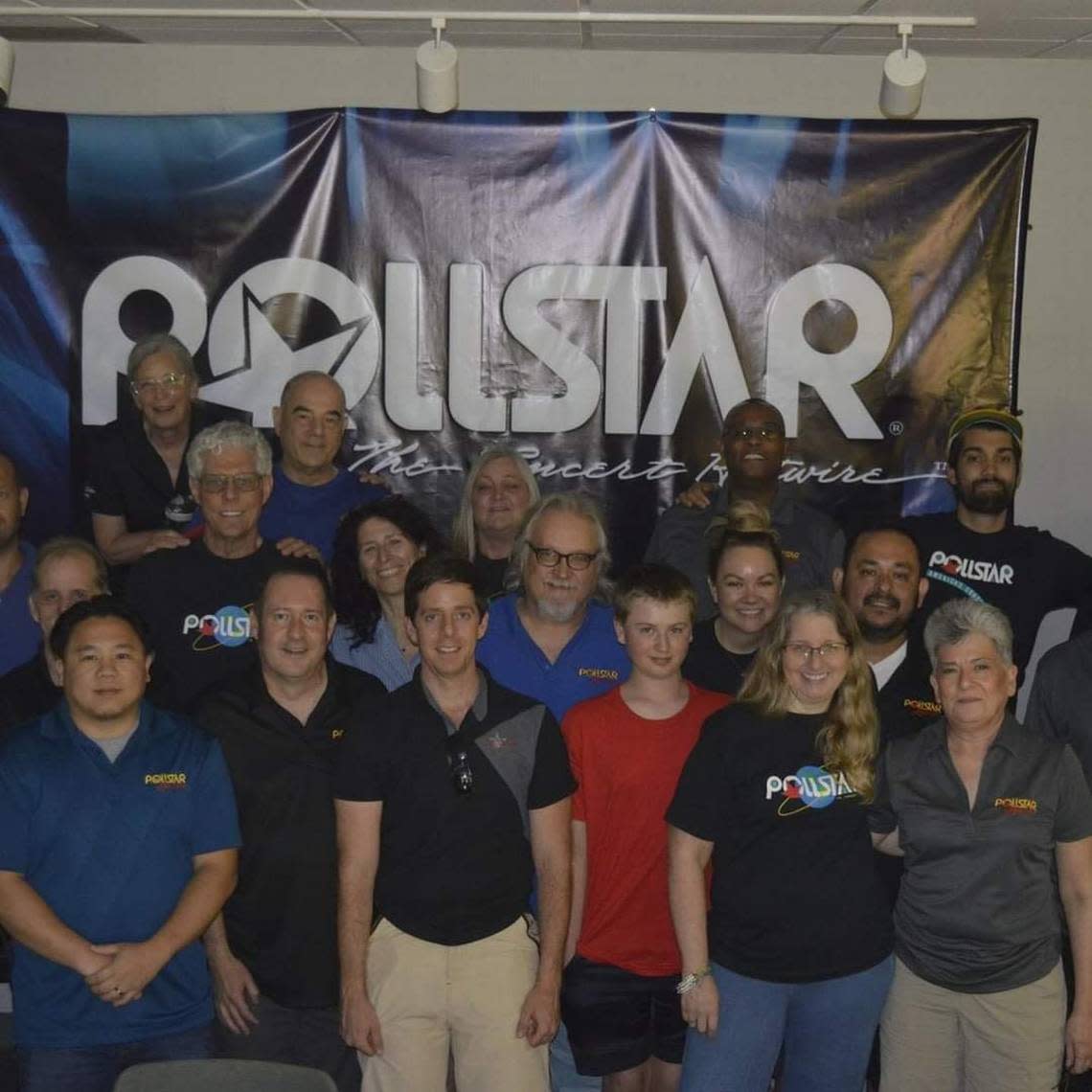 An undated photo submitted by the family of Gary Smith shows employees at Pollstar, the concert industry magazine co-founded by the Smith. SPECIAL TO THE BEE