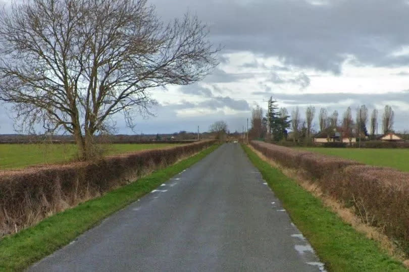 Street view of Pilham Lane in Lincolnshire