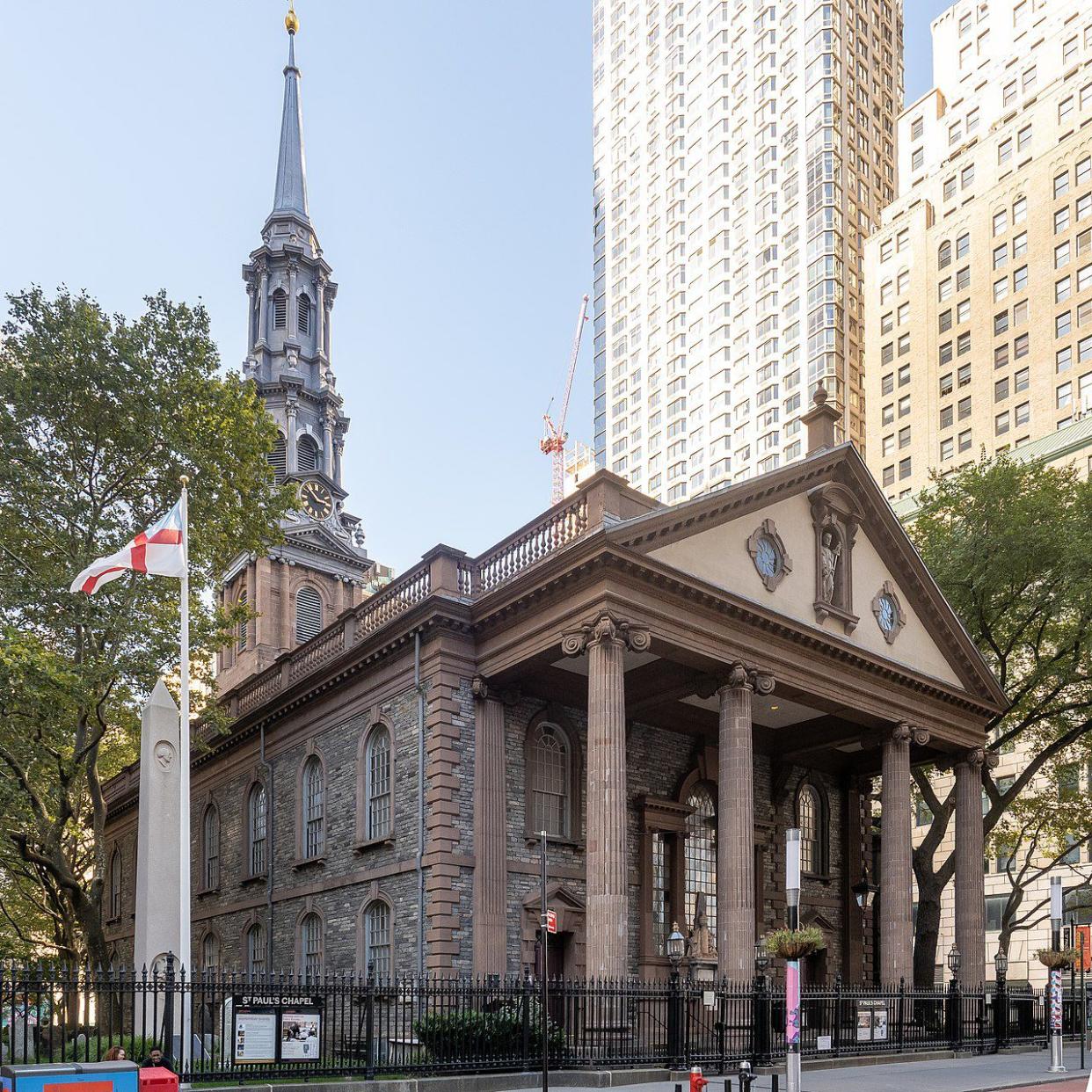 St. Paul's Chapel, a 1766 church building Manhattan, New York City, NY.