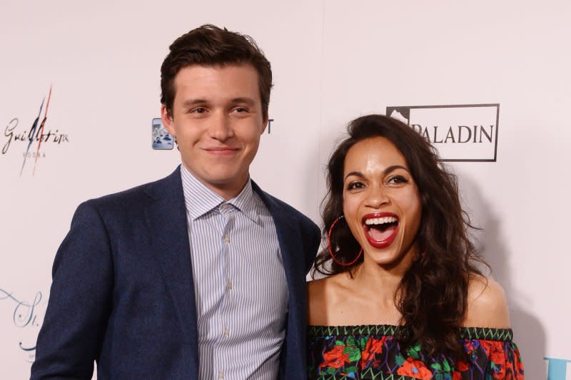 Nick Robinson (L), pictured with Rosario Dawson, has joined the cast of "The Abandons." File Photo by Jim Ruymen/UPI