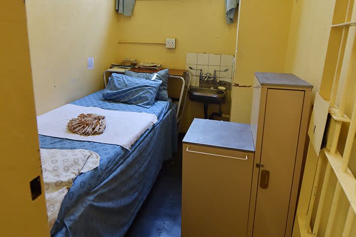 The prison cell in Pretoria, South Africa, Tuesday, Dec. 1 2015, where Oscar Pistorius stayed for a year for killing girlfriend Reeva Steenkamp. Photo: AAP