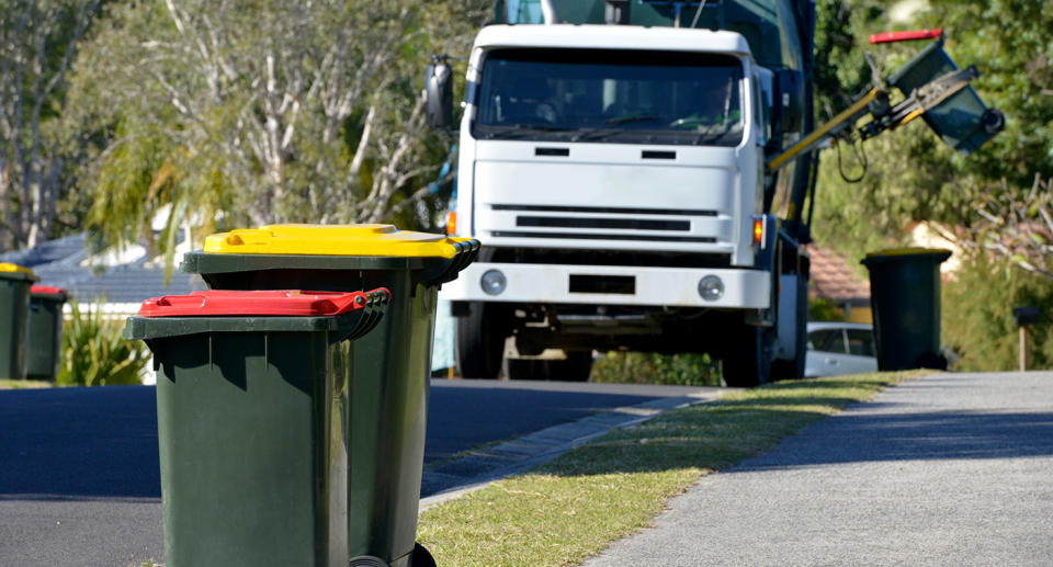 Melbourne households could find their rubbish bin collection rates cut back by 50 per cent. Image: Getty