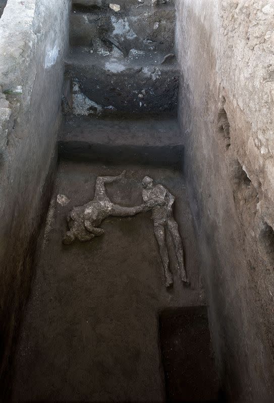 Remains of two men who died in the volcanic eruption that destroyed the ancient Roman city of Pompeii are discovered