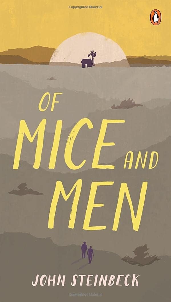 The cover of "Of Mice and Men" by John Steinbeck.