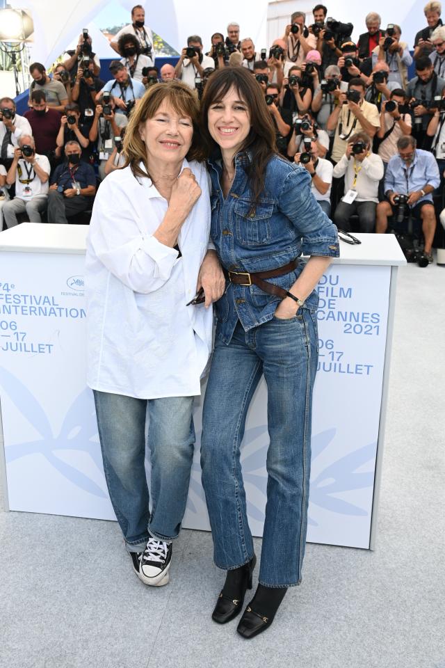 Jane Birkin and daughter Charlotte Gainsbourg attend photocall for actress'  film about her mother