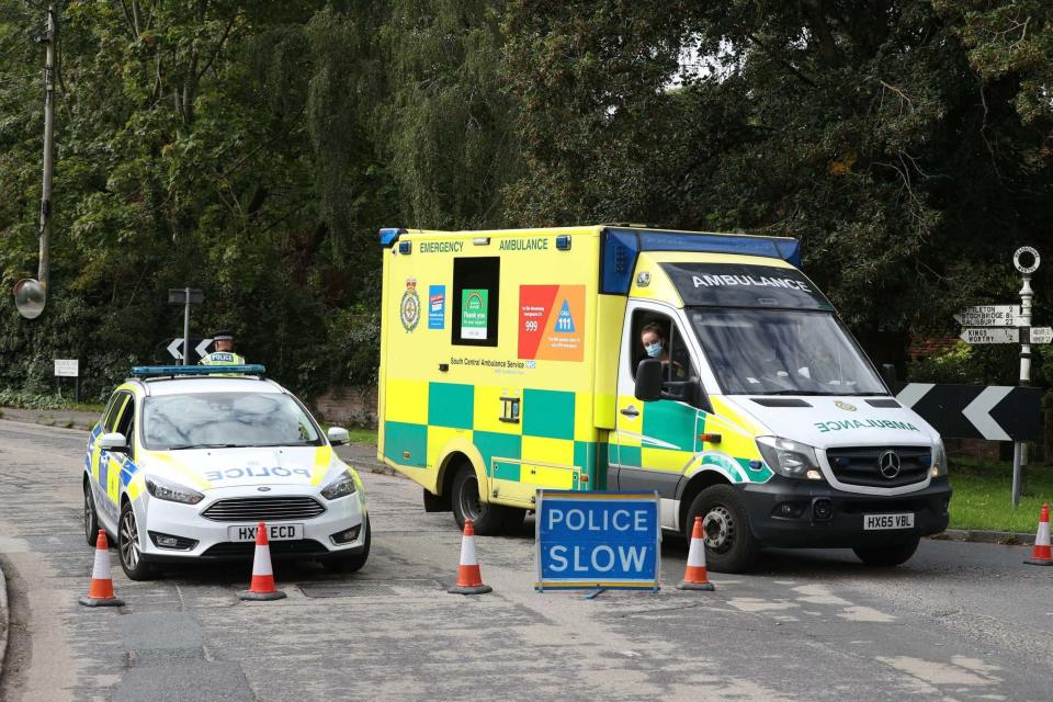 The road has been cordoned off by police (PA)