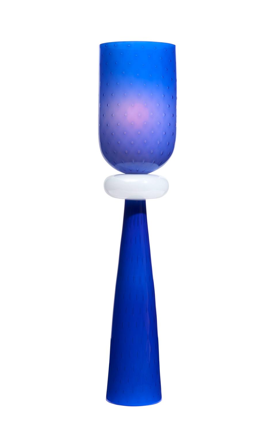 Anthony Bianco blue-and-white totem lamp; $4,445. thefutureperfect.com.