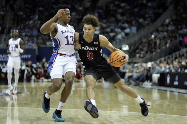 Kansas Jayhawks basketball freshman Elmarko Jackson shuts down