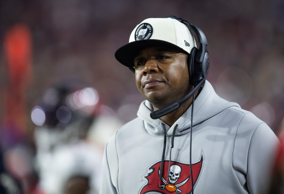 Byron Leftwich coached the Buccaneers' offense for four seasons. (Mark J. Rebilas-USA TODAY Sports)