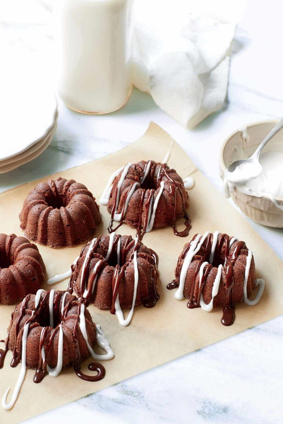 Mini Triple-Chocolate Buttermilk Pound Cakes