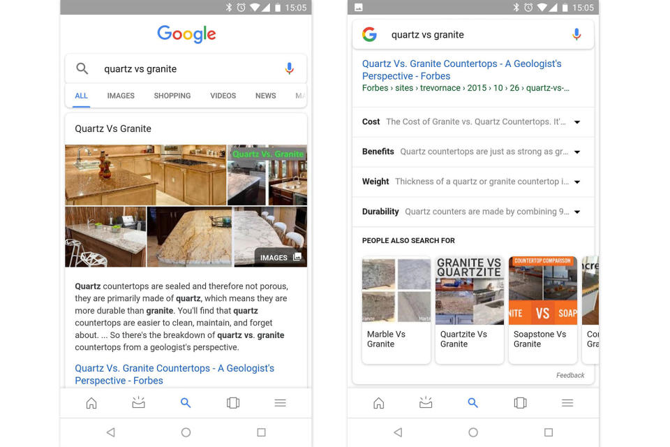 Google periodically refines its search functionality to provide better -- or