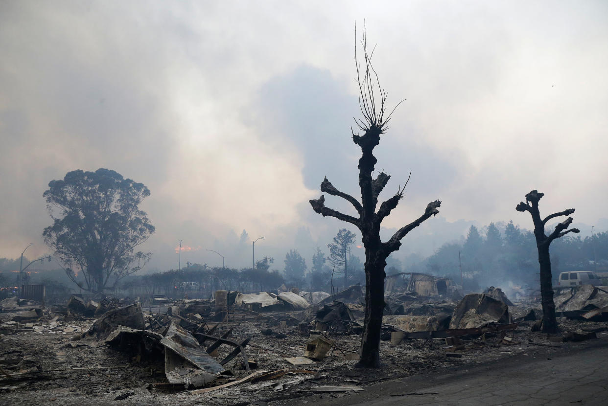 Die Waldbrände in Nordkalifornien hinterließen verkohlte Landschaften. (Bild: AP Photo)