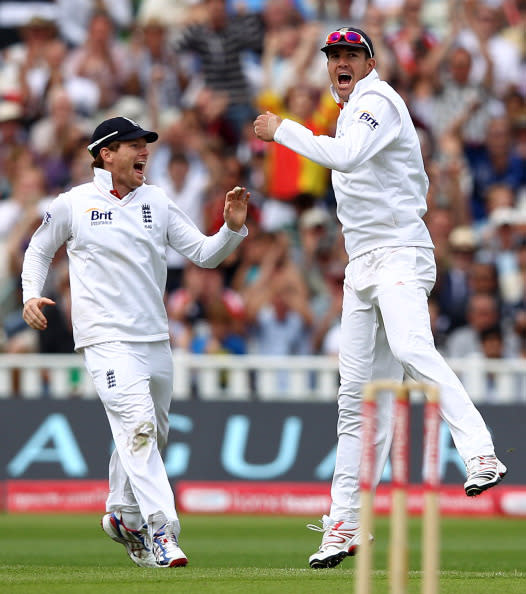 England claimed the number one test ranking when they beat India by an innings and 242 runs during the third npower test match on August 14, at Edgbaston in Birmingham. England also went on to whitewash the world champions 4-0. (Richard Heathcote/Getty Images)