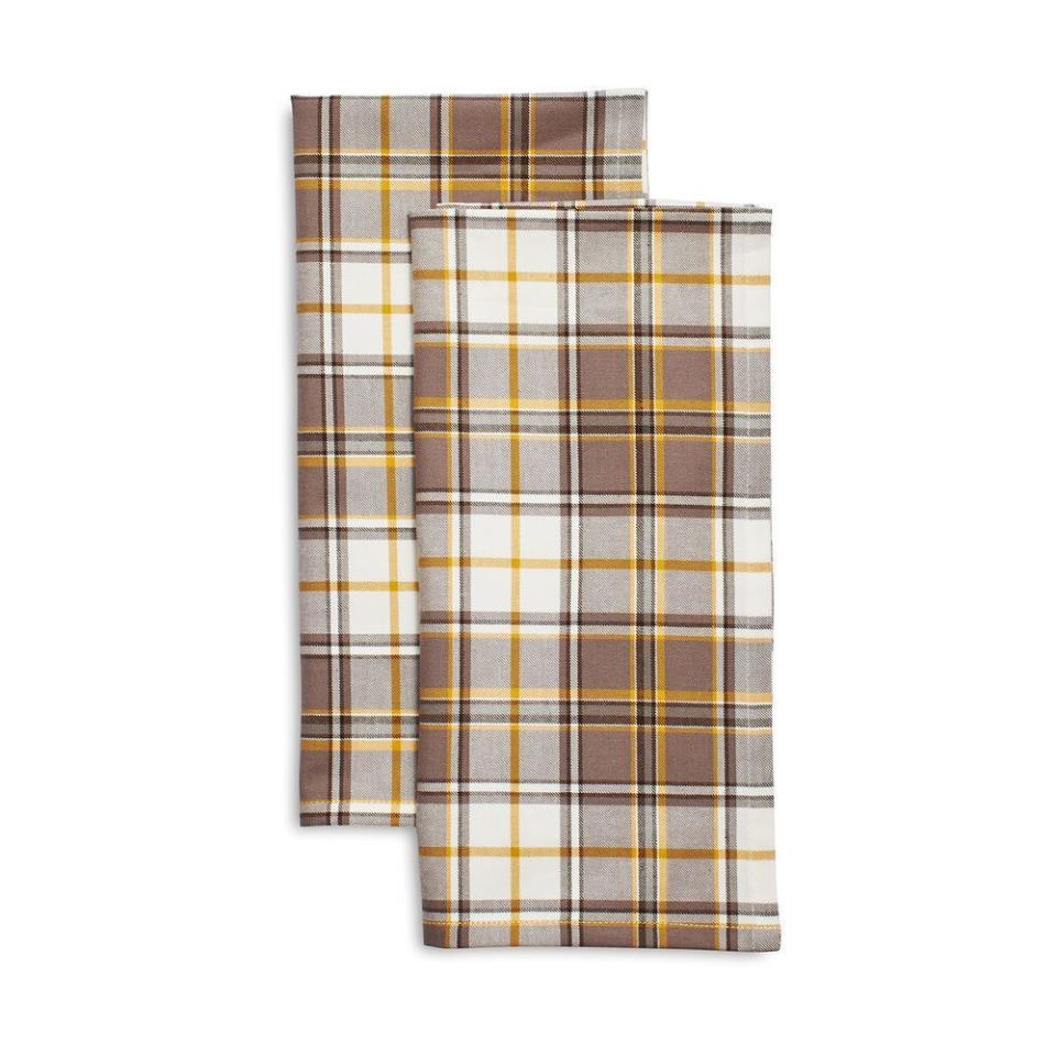 3) Plaid Kitchen Towels