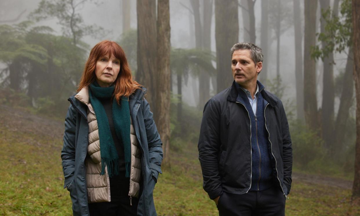 <span>Jacqueline McKenzie and Eric Bana in Force of Nature: The Dry 2.</span><span>Photograph: Narelle Portanier</span>