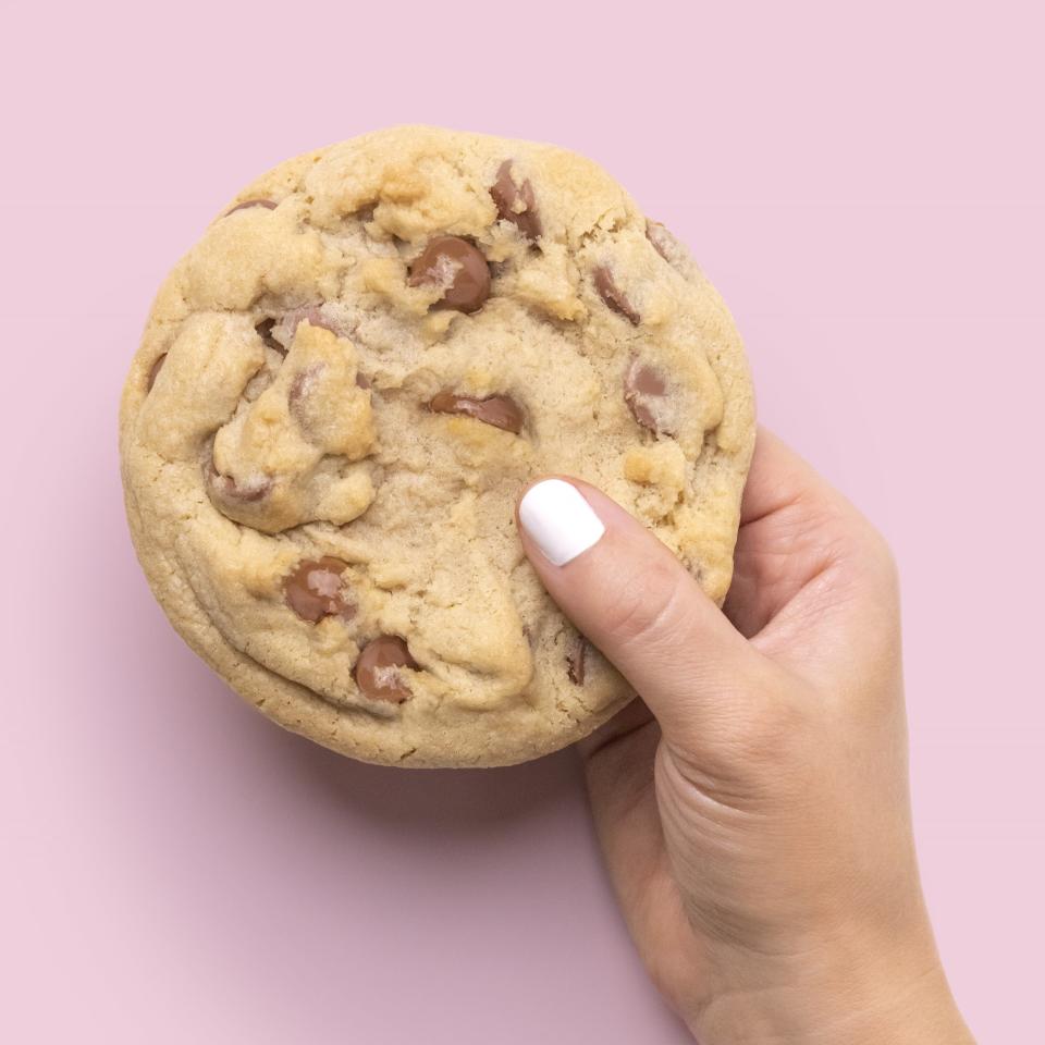 The Milk Chocolate Chip cookie is Crumbl's signature flavor.