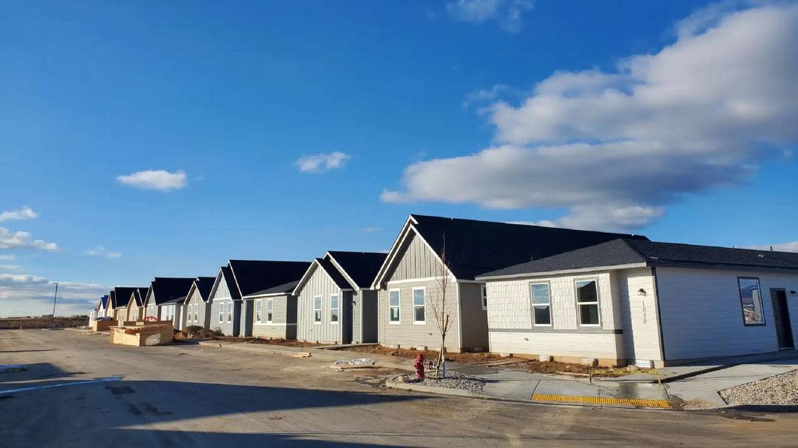 The first phase of the Turner House Depot includes 33 two-bedroom, two-bathroom homes, pictured here on the western edge of Mountain Home.