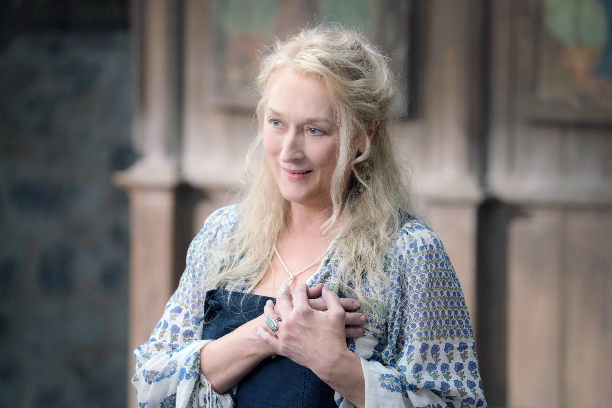 Does Donna (Meryl Streep) makes a beyond-the-grave cameo in the <em>Mamma Mia</em> sequel <em>Here We Go Again</em>? (Photo: Jonathan Prime/Universal Studios/Courtesy Everett Collection)