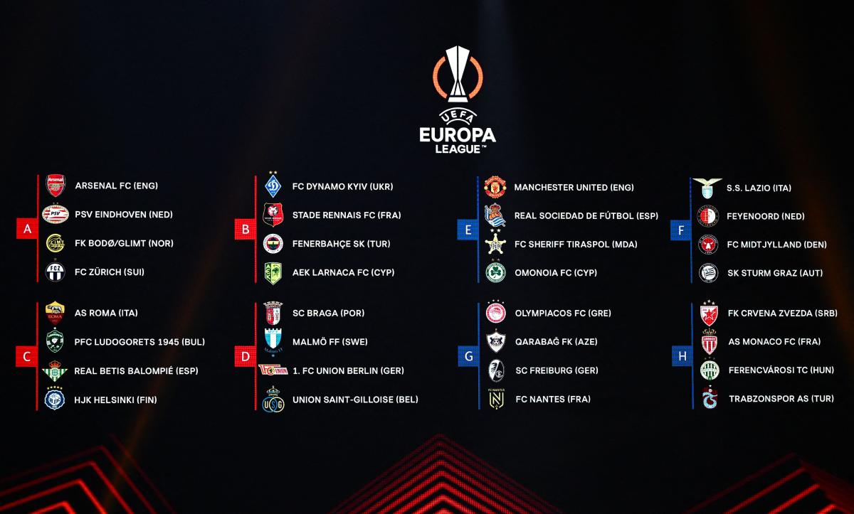 El fixture de la Europa League 2022/2023 el calendario y todos los grupos