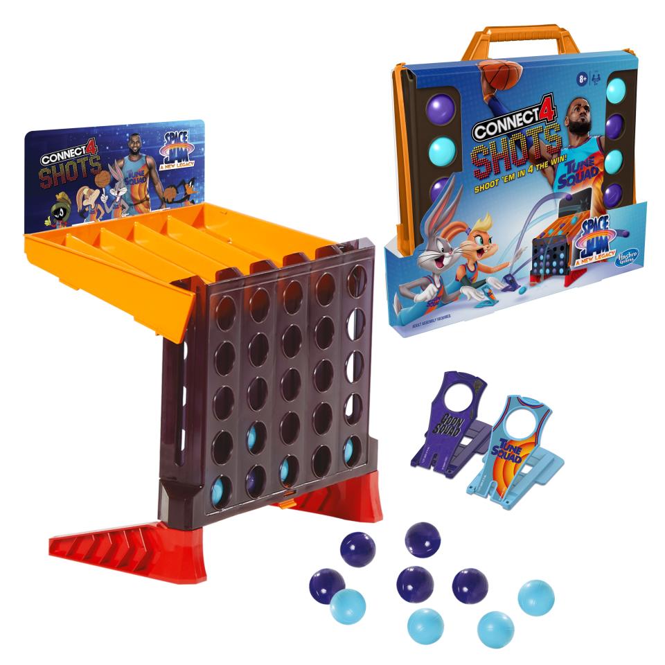 The board and box for 'Connect 4 Shots: Space Jam A New Legacy Edition' (Photo: Hasbro)