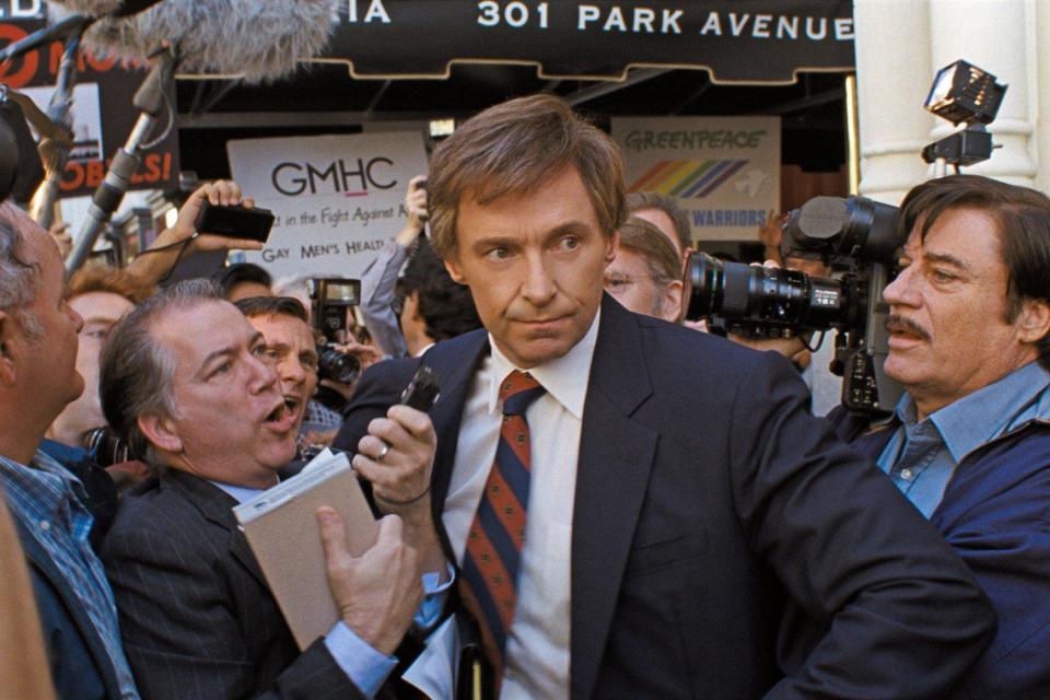 Hugh Jackman stars as US senator Gary Hart in The Front Runner