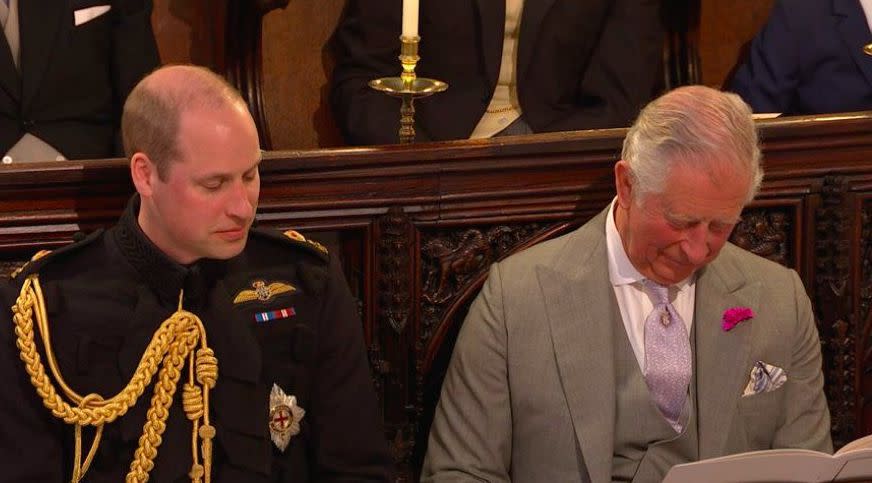 Did Prince Charles fall asleep during the royal wedding? [Photo: BBC]