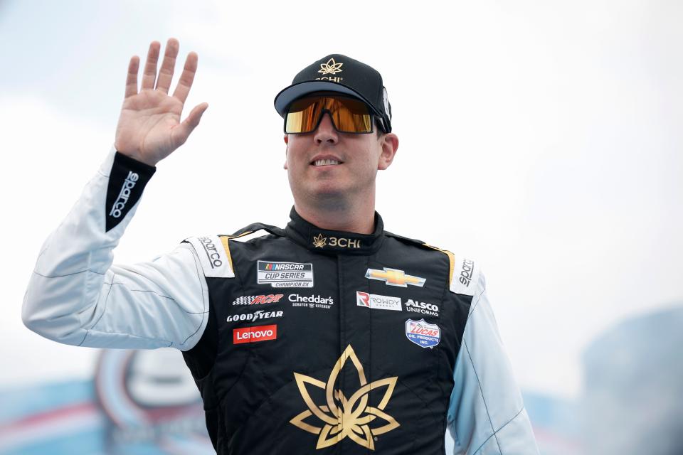 Kyle Busch collected his 61st career NASCAR Cup Series win at Auto Club Speedway in Fontana, California.