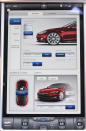 Closeup of the Tesla's touchscreen