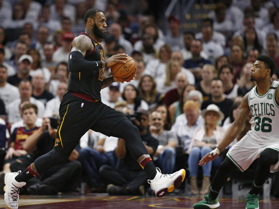 Las Vegas has some historically high expectations for LeBron James in Game 7. (AP Photo/Ron Schwane)