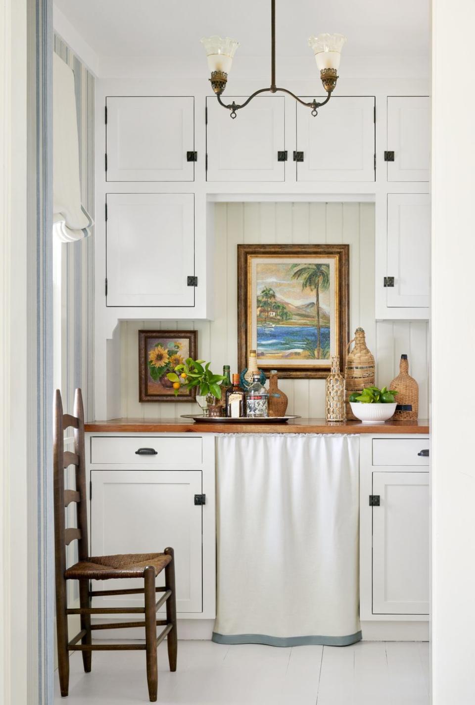 Skirted White Kitchen