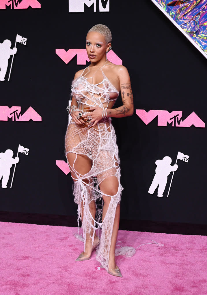Doja Cat at the 2023 MTV Video Music Awards held at Prudential Center on September 12, 2023 in Newark, New Jersey. (Photo by Gilbert Flores/Variety via Getty Images)