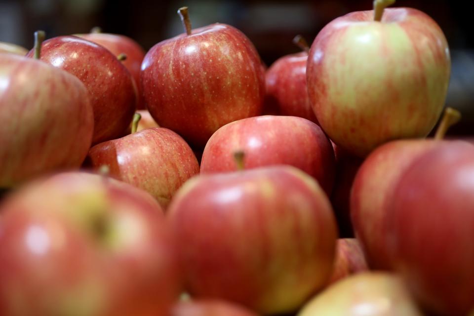 Gala apples at Farms View Roadstand, in Wayne. Monday, September 12, 2022