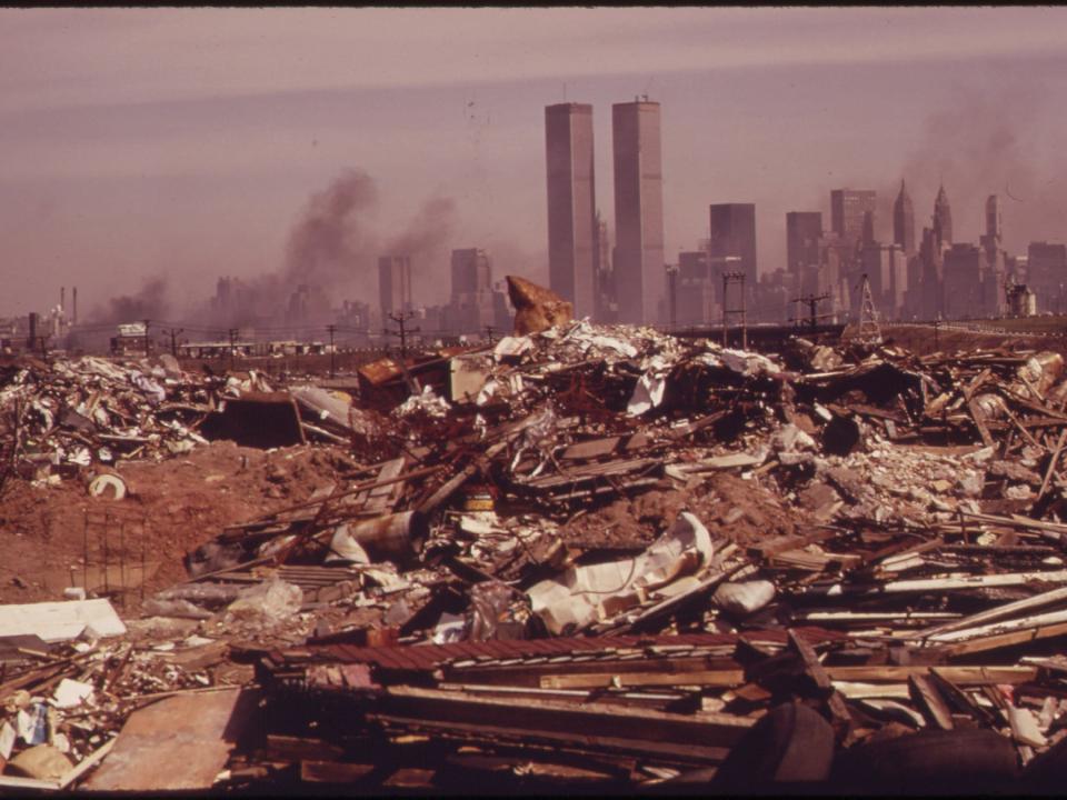 Illegal Dumping Area off the New Jersey Turnpike, Facing Manhattan Across the Hudson River. Nearby, to the South, Is the Landfill Area of the Proposed Liberty State Park, 03/1973.
