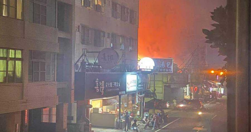 台南永康氣爆，1人受傷。（圖／翻攝fb「台南爆料公社）