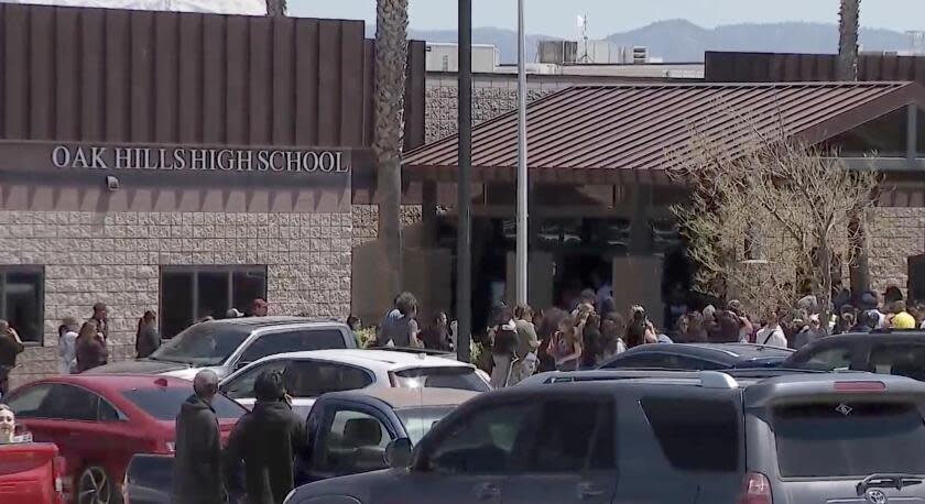 Oak Hills High in Hesperia was locked down after gun scare on Tuesday, April 23, 2024.