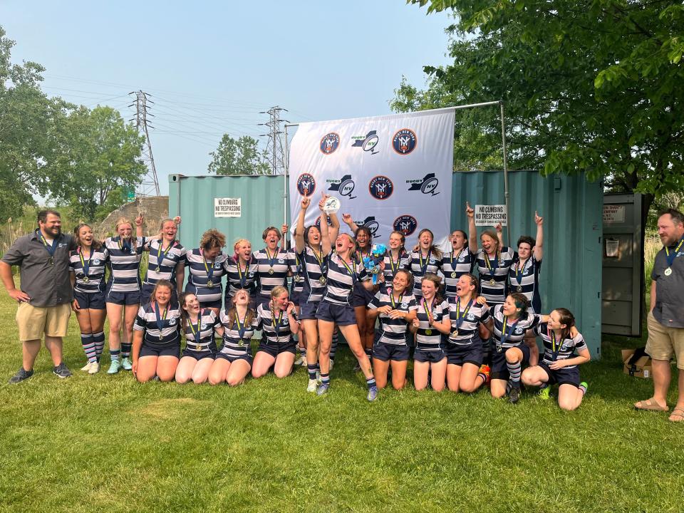 Corning Rugby Club won the New York state girls title with a 22-20 win over Orchard Park on June 4, 2023 at Tim Russert Park in Buffalo.