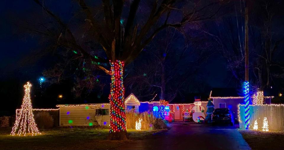 Michele Davis said her family's decorations started with one inflatable and have gotten larger each year. Davis said the decorations are put together by her daughter.

"She gets excited when other cars drive by slowly and look at her creation," Davis said. The Davis household is located at 2937 W. Calhoun St.